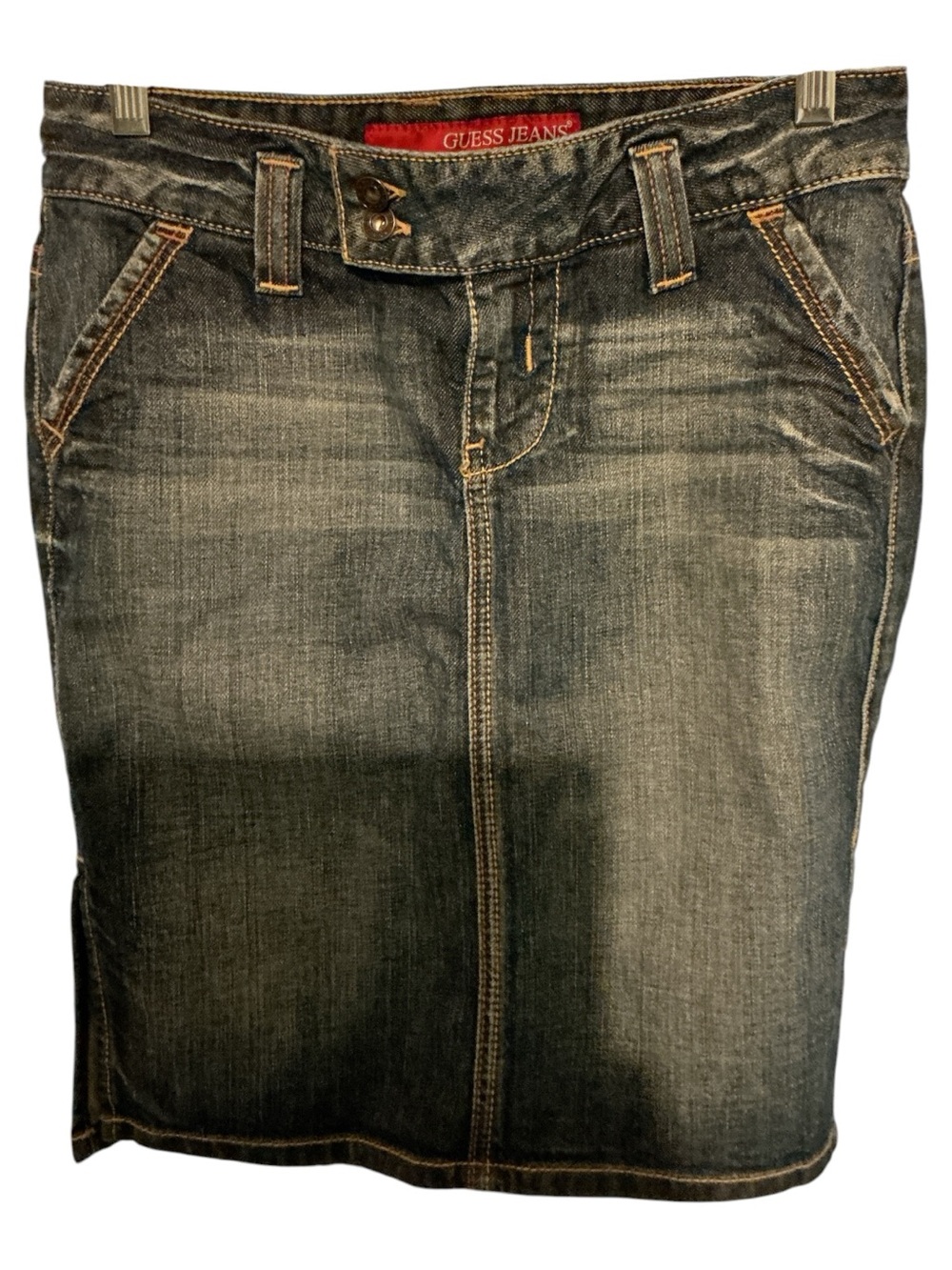 GUESS Women’s Denim Washed dark blue Denim Skirt-Style Jeans